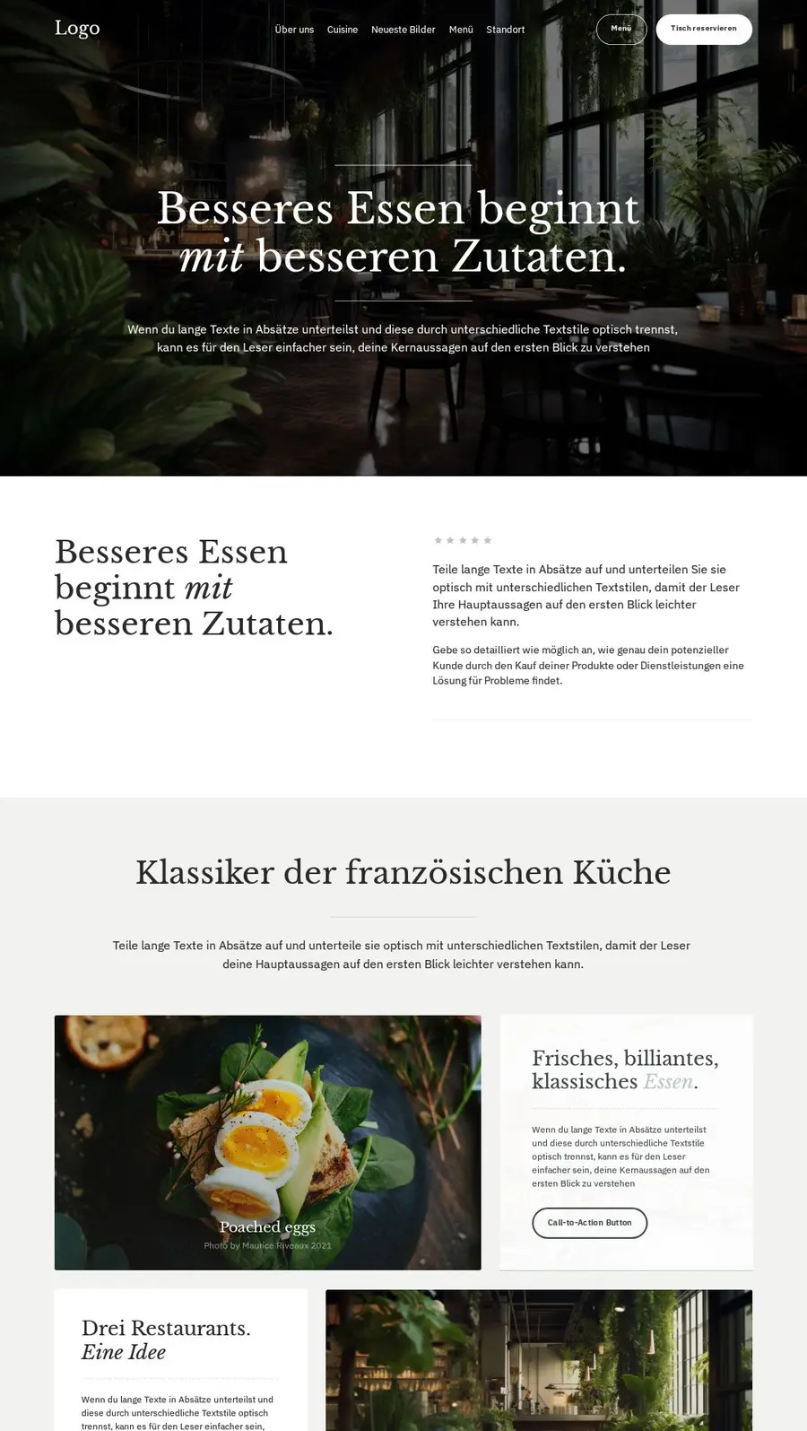 Designbeispiel für Gastronomie